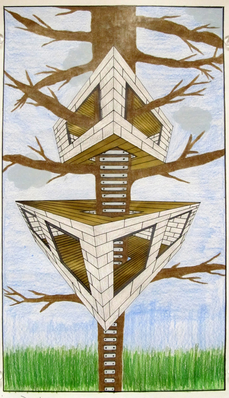 2 point perspective tree house